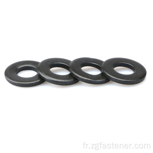 Acier noir oxyde rond Round laveuse en carbone en acier finition noire galvanisée laveuse plate galvanisée